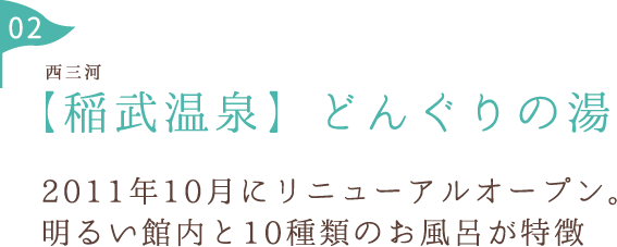 【稲武温泉】どんぐりの湯