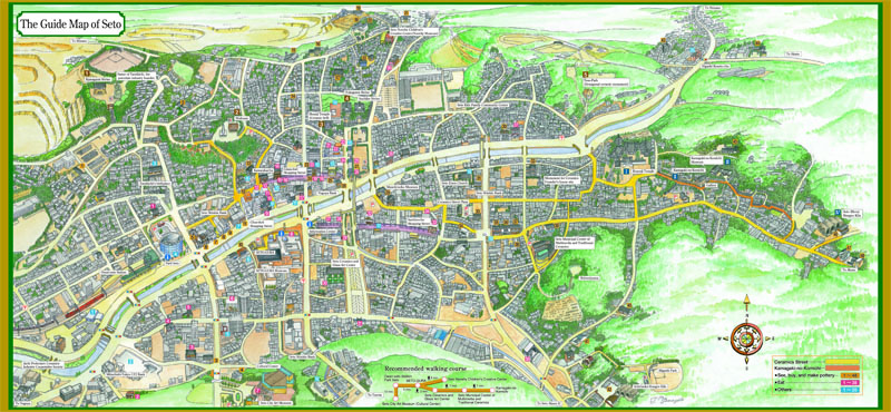 แผนที่เส้นทางท่องเที่ยวเซโตะ