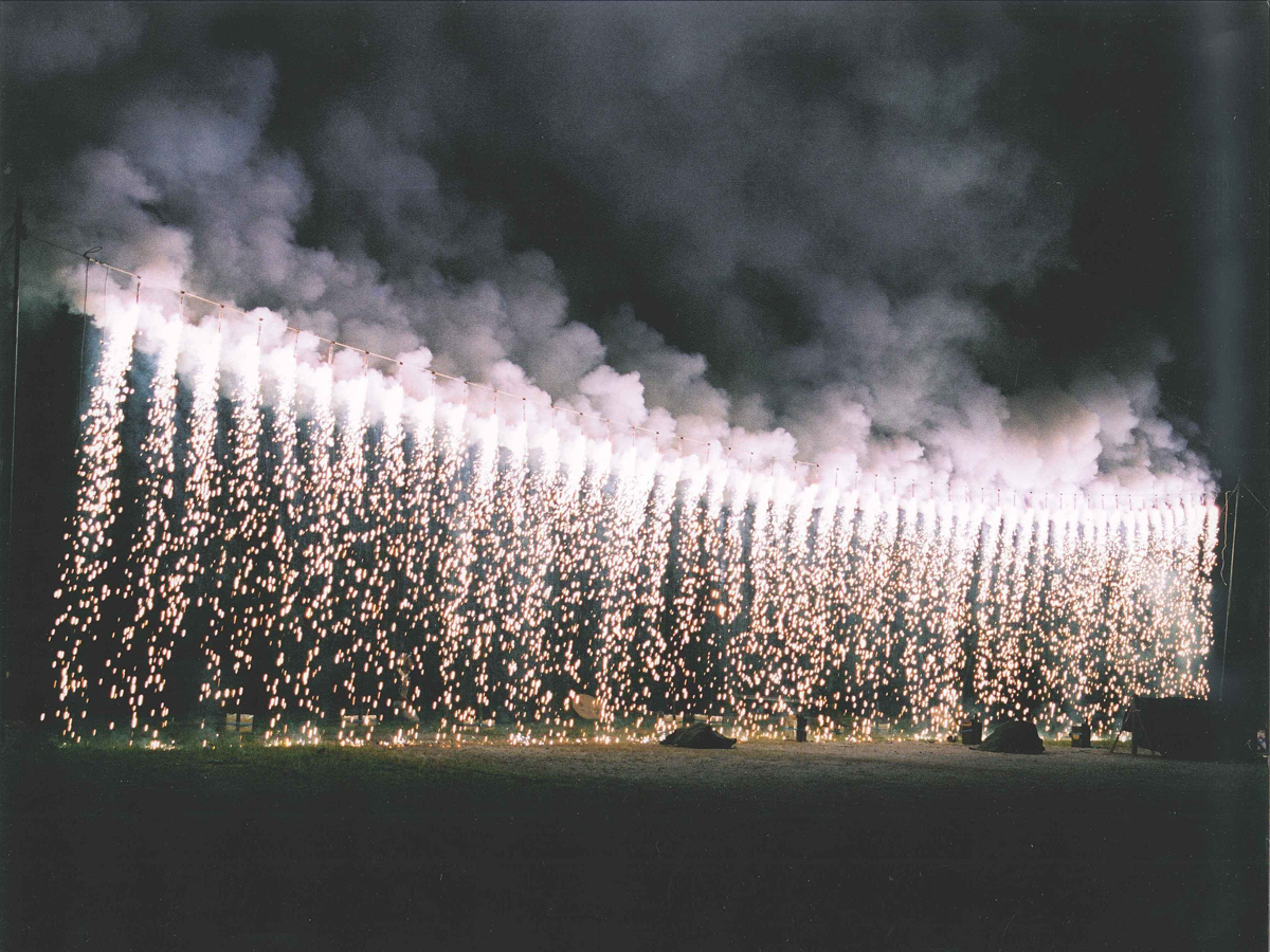Pre-Hachiman Jinja Shrine Festival Fireworks 