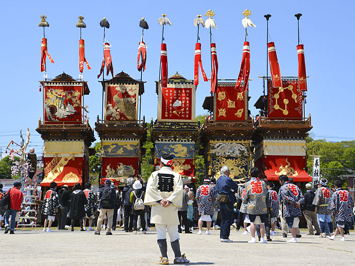 半田まつり 亀崎潮干祭の山車low tide festival of Kamezaki