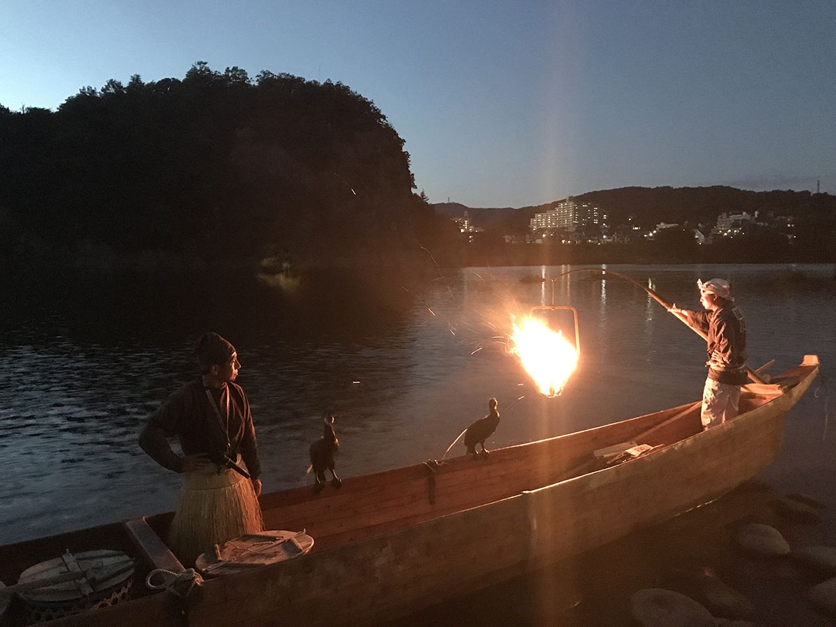 การแสดงจับปลาด้วยนกกาน้ำแห่งแม่น้ำคิโสะ