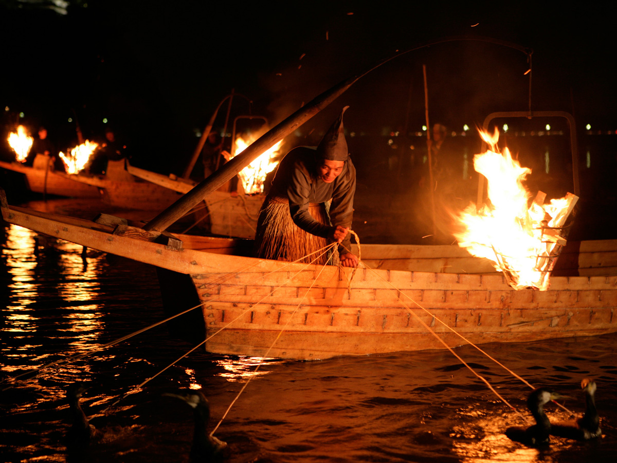 Kiso River cormorant fishing