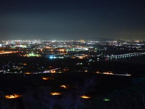 蔵王山夜景